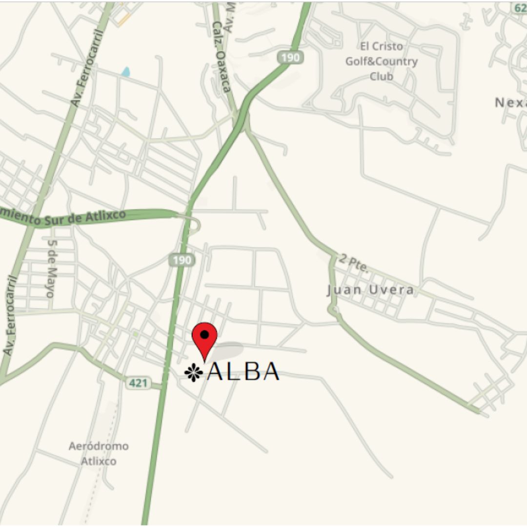 Ubicación de los lotes en Atlixco Puebla